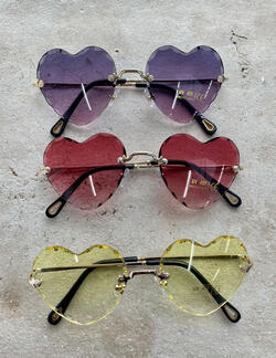 Cut glass Sunglasses-PurplePink